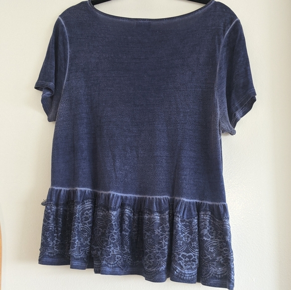 Blue peplum top from Francesca's - Picture 2 of 3